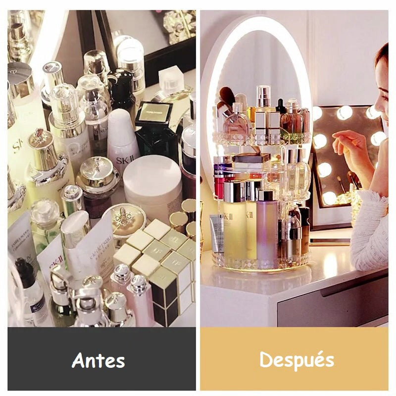 Organizador de Maquillaje Giratorio 360° – Orden, Estilo y Comodidad