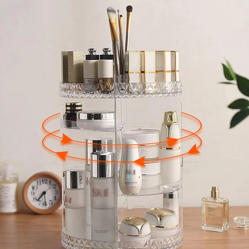 Organizador de Maquillaje Giratorio 360° – Orden, Estilo y Comodidad