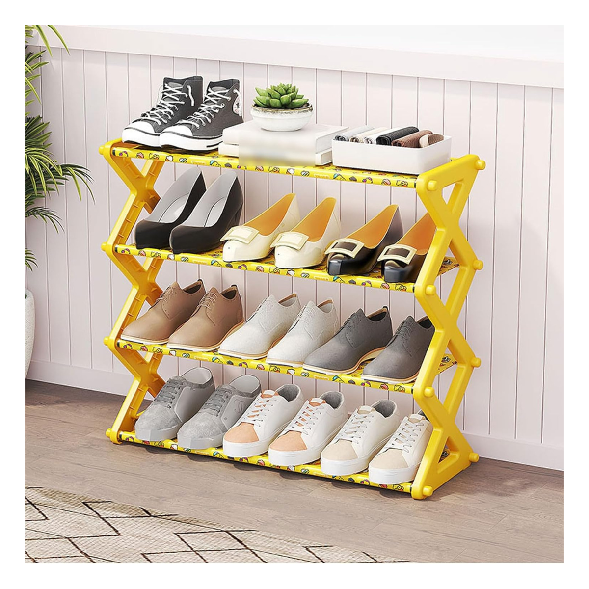 Zapatero Zig Zag de 4 Niveles – Orden y Estilo en tu Hogar
