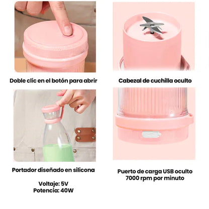 Licuadora USB Portátil – Compacta, Segura y Fácil de Usar