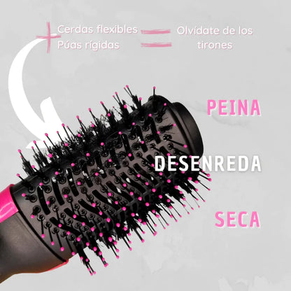 Cepillo 3 en 1 Secador y Alisador- Tu Cabello Perfecto en Un Solo Paso.